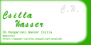 csilla wasser business card